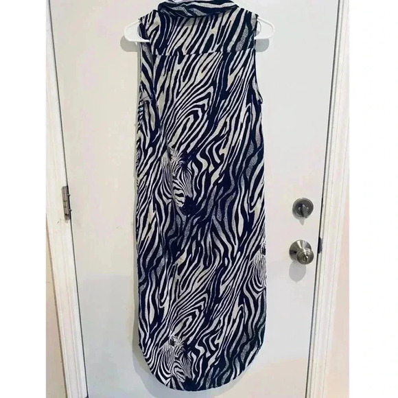 Equipment Black Tegan Zebra Print Silk Dress - Picture 3 of 4